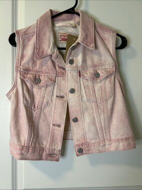 Levi's Women's Pink Denim Vest - Sleeveless Jacket
